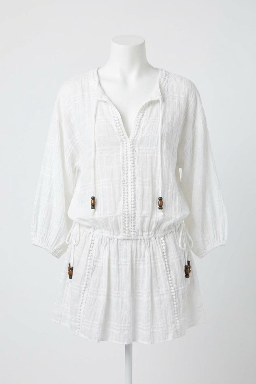 NEW YOUNG FABULOUS & BROKE lanikai beach tunic in bone